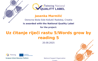 NACIONALNA OZNAKA KVALITETE ZA eTWINNING PROJEKT