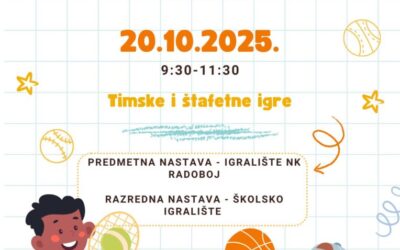 ORGANIZACIJA RADA U PONEDJELJAK, 20.10.2025.