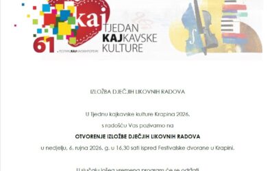 REZULTATI NATJEČAJA ZA LIKOVNO I LITERARNO DJEČJE STVARALAŠTVO U TJEDNU KAJKAVSKE KULTURE 2026.